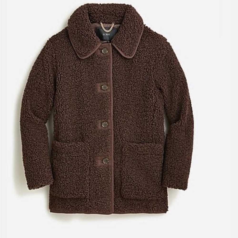Jcrew teddy sherpa lady coat